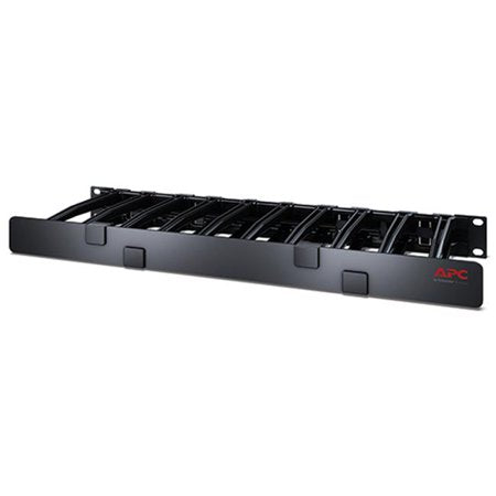 Horizontal Cable Manager, 1U x 6 Deep, Single-Sided with Cover