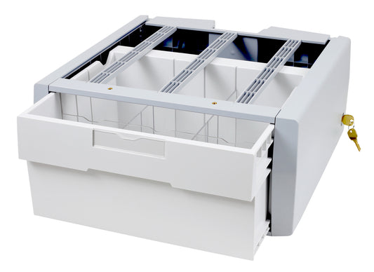 Supplemental Single Tall Drawer - Grey/White - Works in conjunction with auto-lo