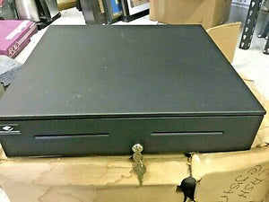 APG, S4000, 1816, CASH DRAWER, MULTIPRO 24V, BLACK, PAINTED FRONT, 18X16, 2 MEDIA SLOTS, FIXED 5X5 TILL, REQUIRES CABLE