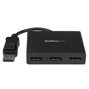 Use this adapter to connect three independent displays to a single DP 1.2 port -