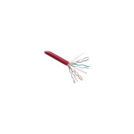 Axiom CAT6 23AWG 4-Pair Solid 550MHz Plenum Bulk Cable Spool 1000FT (Red)