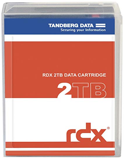 Tandberg 2TB RDX Cartridge (single) Dimensions: W (20cm) H (13.5cm)  D (8.5cm)