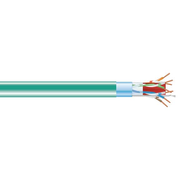 CAT6A SHLD BULK CABLE F/UTP 1000 PVC GREEN