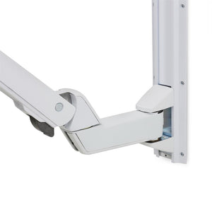 SV Sit-Stand Combo Extender Assembly, 9in Arm, Bright White Texture