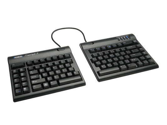 Kinesis Freestyle2 Split Adjustable Separated Keyboard for PC VIP3 Bundle - US E