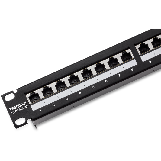 24-PORT CAT6A SHIELDED 1U PATCH PANEL