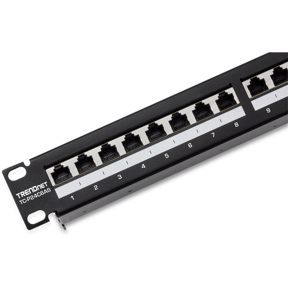 24-PORT CAT6A SHIELDED 1U PATCH PANEL