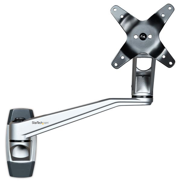 VESA 75x75/100x100mm articulating wall mount monitor arm for a single display up