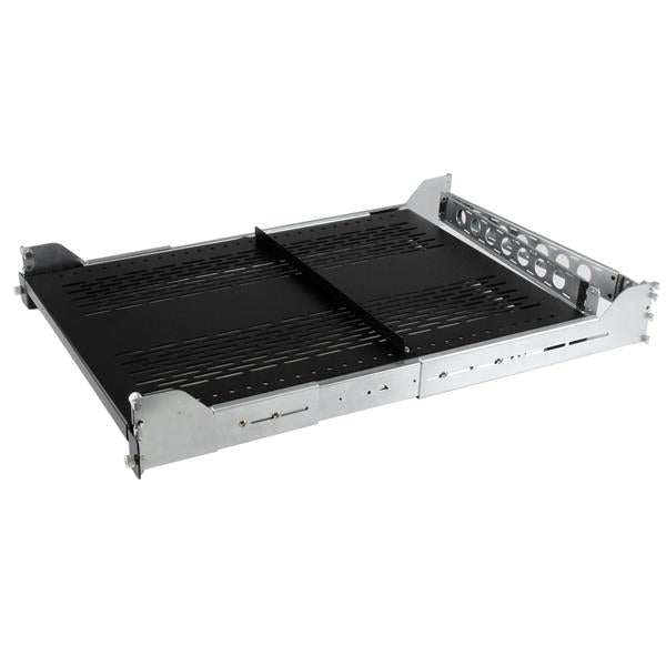 Add a vented, sliding shelf with integrated cable management into virtually any