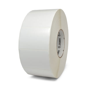 ZEBRA, CONSUMABLES, Z-ULTIMATE 3000T POLYESTER LABEL, THERMAL TRANSFER, 3" X 2", 3" CORE, 8" OD, 2950 LABELS PER ROLL, PERFORATED, 4 ROLLS PER CASE, PRICED PER CASE