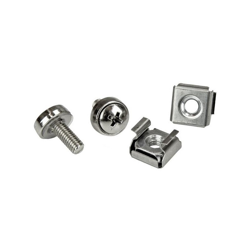 These high-quality M6 x 12mm screws and cage nuts make it easy to mount equipmen