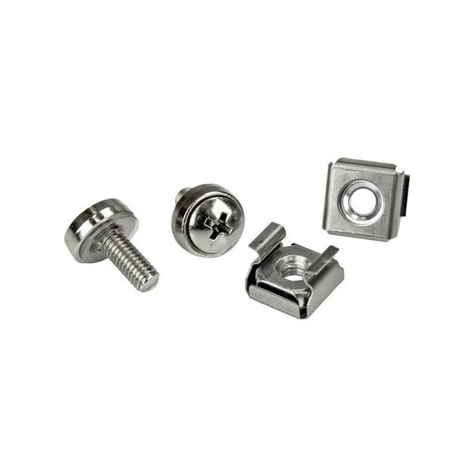 These high-quality M6 x 12mm screws and cage nuts make it easy to mount equipmen