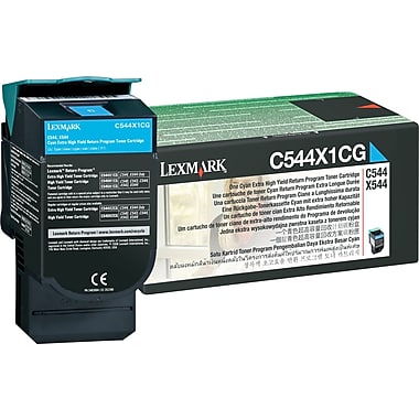 Lexmark C544/X544 Extra High Yield Return Program Cyan Toner Cartridge