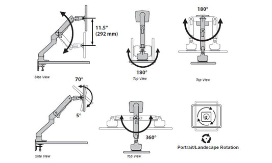 ERGOTRON HX DESK MONITOR ARM, WHITE