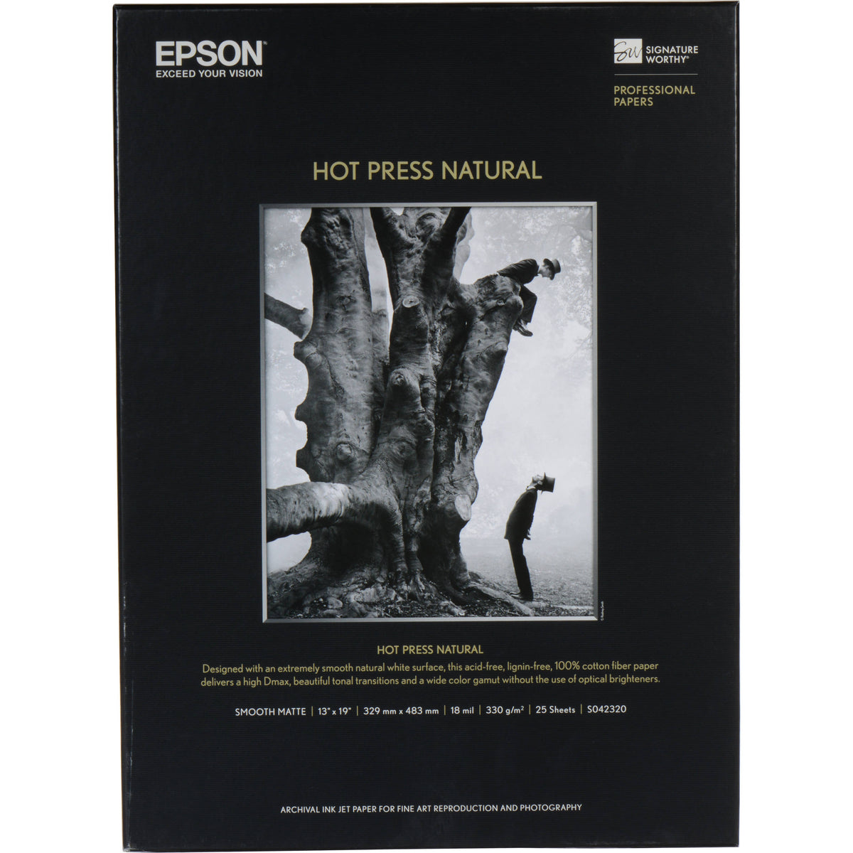 EPSON Hot Press Natural 17 inch x 22 inch 25 inch Sheets