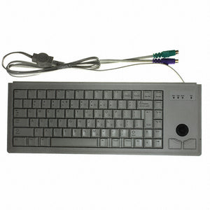 CHERRY, G84-4420, KEYBOARD, ULTRA SLIM, 15IN, INTERNATIONAL 83 LAYOUT, MECHANICAL KEYSWITCHES, LAZER ETCHED KEY, OPITICAL TRACK BALL, LIGHT GRAY, PS/2