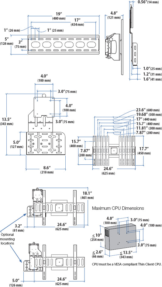 ERGOTRON SIM90 SIGNAGE INTEGRATION MOUNT