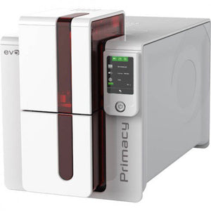 EVOLIS, PRIMACY DUAL SIDED PRINTER WITH LCD SCREEN, RED TRIM