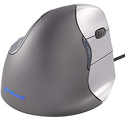 Evoluent Vertical Mouse 4 - Mouse - Optical - Buttons Qty: 6 - Wired - USB Type-
