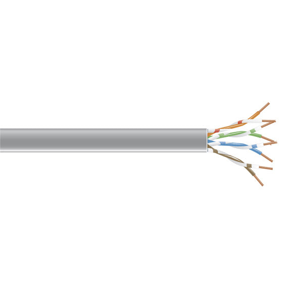 Black Box Connect CAT6 250 MHz Solid Bulk Cable - UTP, Plenum, Gray, 1000 ft.