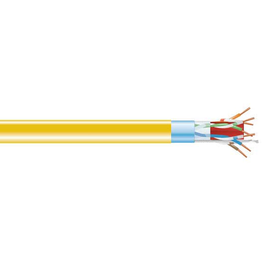 CAT6A SHLD BULK CABLE F/UTP 1000 PVC YELLOW
