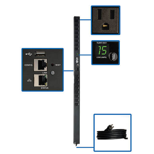 1.4kW Single-Phase Switched PDU with LX Platform Interface, 120V Outlets (16 5-1