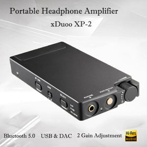 xDuoo Accessory XP-2 Portable Bluetooth and USB DAC Headphone Amplifier Black  Retail