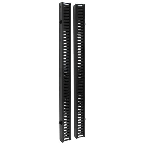 SmartRack 6 ft. (1.83 m) Vertical Cable Manager - Double finger duct with cover