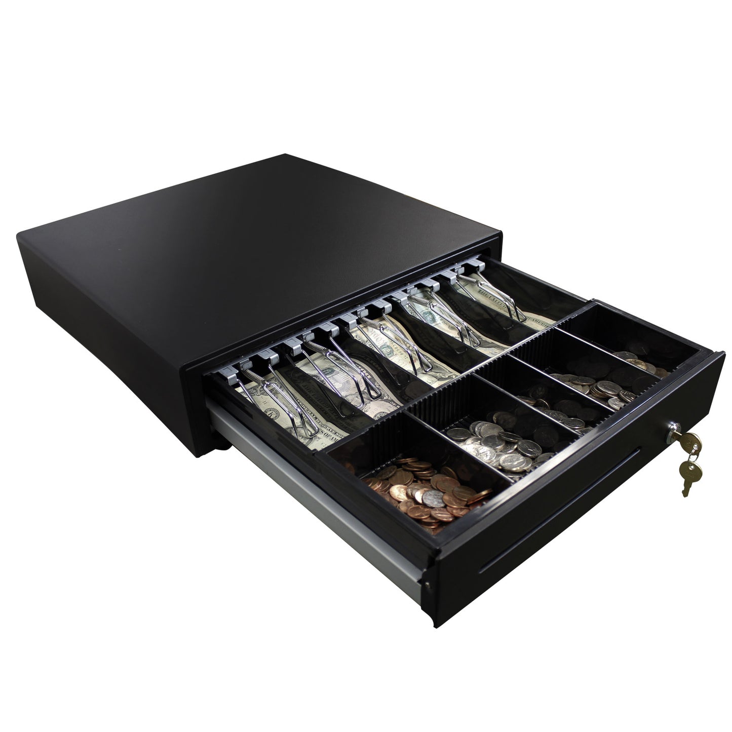 16in Cash Drawer RJ12, Removeable Insert/Coin Case, Ball Bearing Rollers