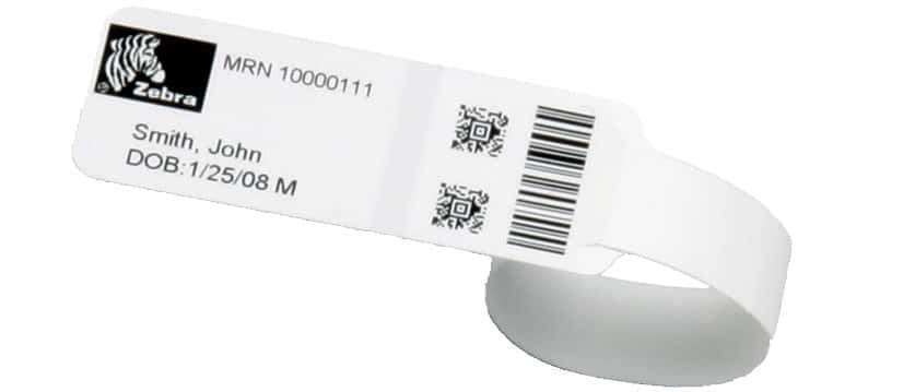 ZEBRA, CONSUMABLES, Z-BAND FUSION POLYPROPYLENE/POLYESTER WRISTBAND, DIRECT THERMAL, 9.25