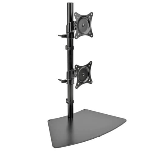 Tripp Lite series Dual Vertical Flat-Screen Desk Stand/Clamp Mount, 15 in. to 27