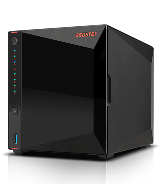 4-Bay NAS, Intel Celeron Quad-Core, 4 GB SO-DIMM DDR4, 2.5 GbE x 2, USB 3.2 Gen