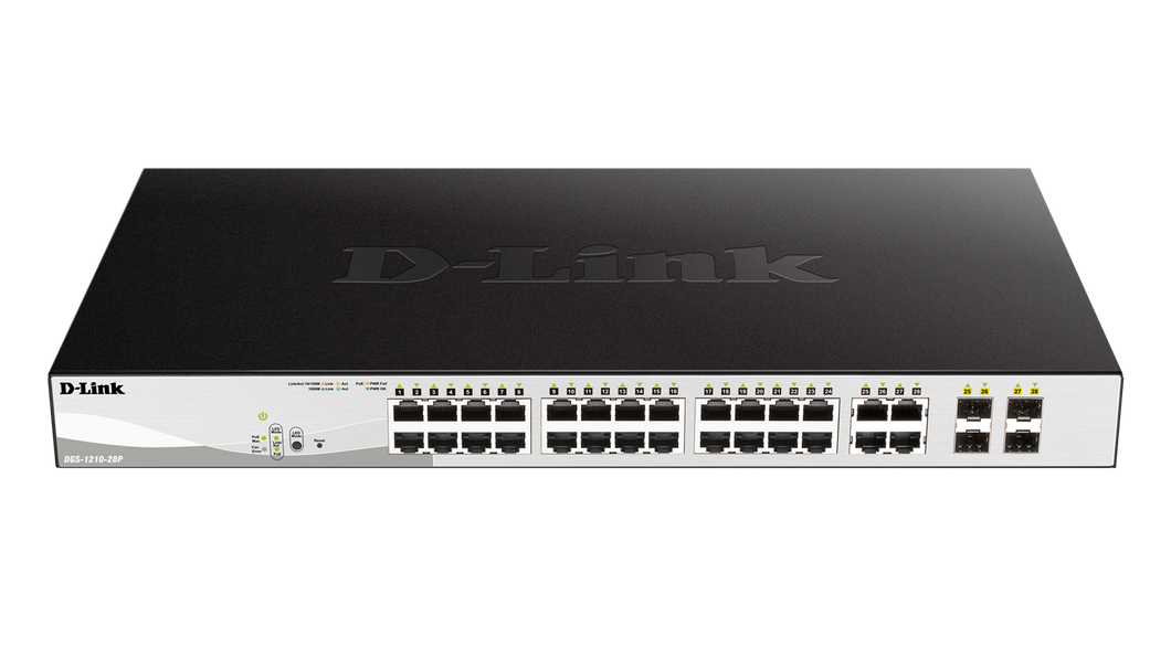 D-Link Network DGS-1210-28 24Port GbE Switch 4Port SFP WebSmart 10/100/1000 Retail