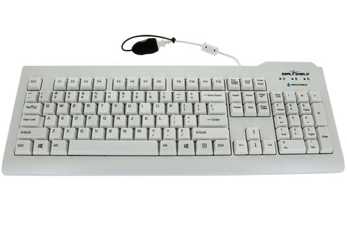 SILVER SEAL WHITE MEDICAL GRADE KEYBOARD w/ Quick Connect - Dishwasher Safe & An