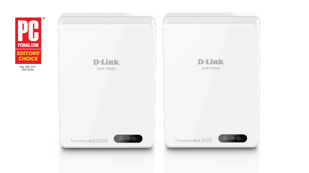 D-Link Network DHP-701AV PowerLine AV2 2000 Gigabit Network Extender Kit Retail