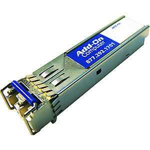 AddOn HP JD063B Compatible TAA Compliant 1000Base-ZX SFP Transceiver (SMF, 1550n