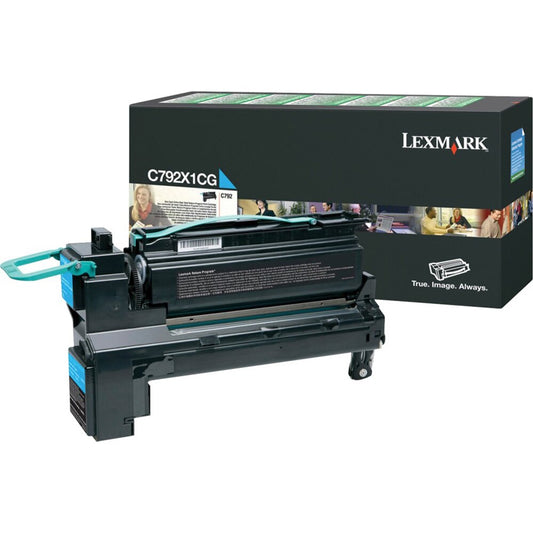 Lexmark C792, X792 Cyan Extra High Yield Return Program Print Cartridge