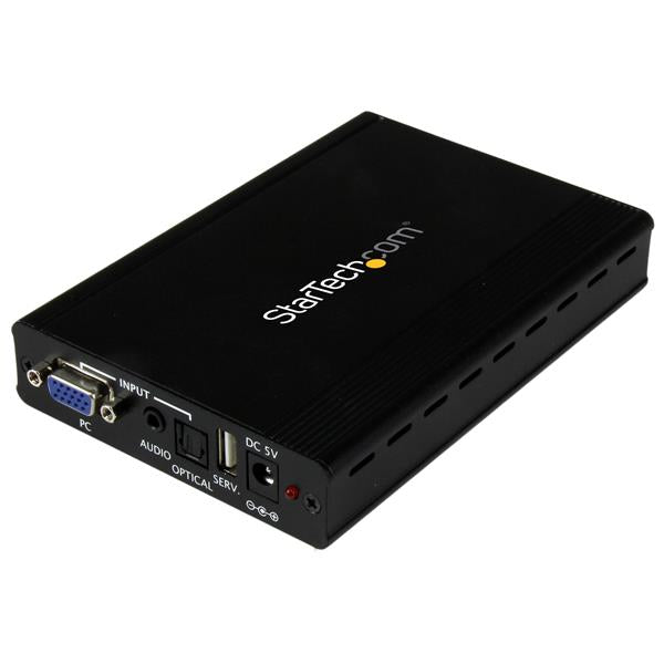 Convert and scale your legacy VGA source to HDMI, for compatibility with newer d