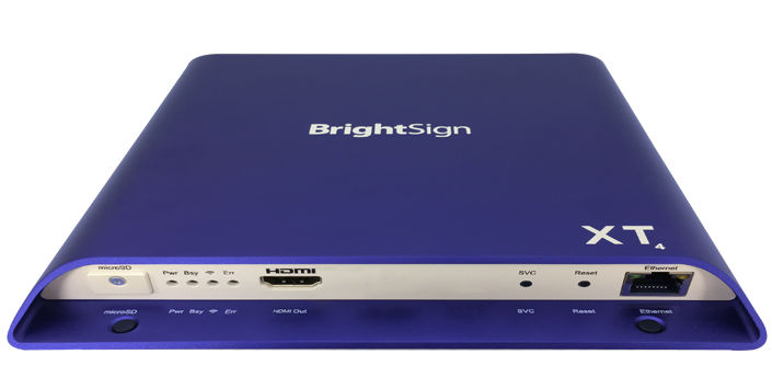 BRIGHTSIGN, TRUE 4K, DUAL VIDEO DECODE, ENTERPRISE HTML5 PLAYER WITH STANDARD I/O PACKAGE AND POE+
