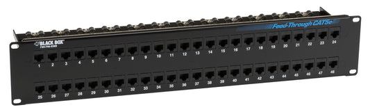 CAT5e Feed-Through Patch Panel, Unshielded, 48-Port