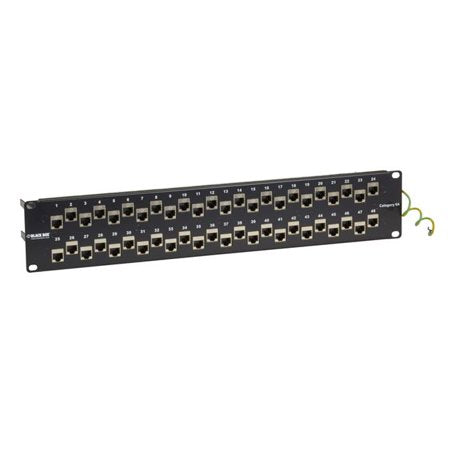 CAT6A 48 PORT FEEDTHRU PANEL 2U SHIELDED, STAGGERED