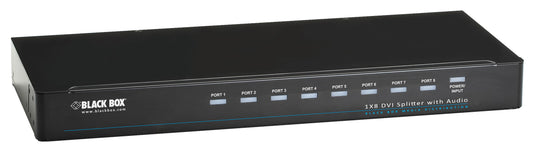 1 X 8 DVI-D SPLITTER WITHAUDIO AND HDCP