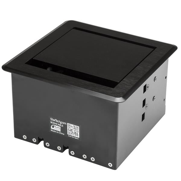 Eliminate clutter at your table or podium by organizing and storing cables in th