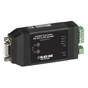 RS-232 to RS-422/RS-485 interface converter with optical isolation.