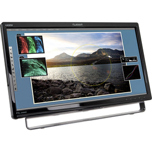 PLANAR, PXL2430MW, 24" WIDE BLACK LED MULTI-TOUCH OPTICAL TOUCH SCREEN WITH USB, ANALOG, DVI-D, HDMI, INTERNAL POWER, SPEAKERS, 0 TO 20 TILT