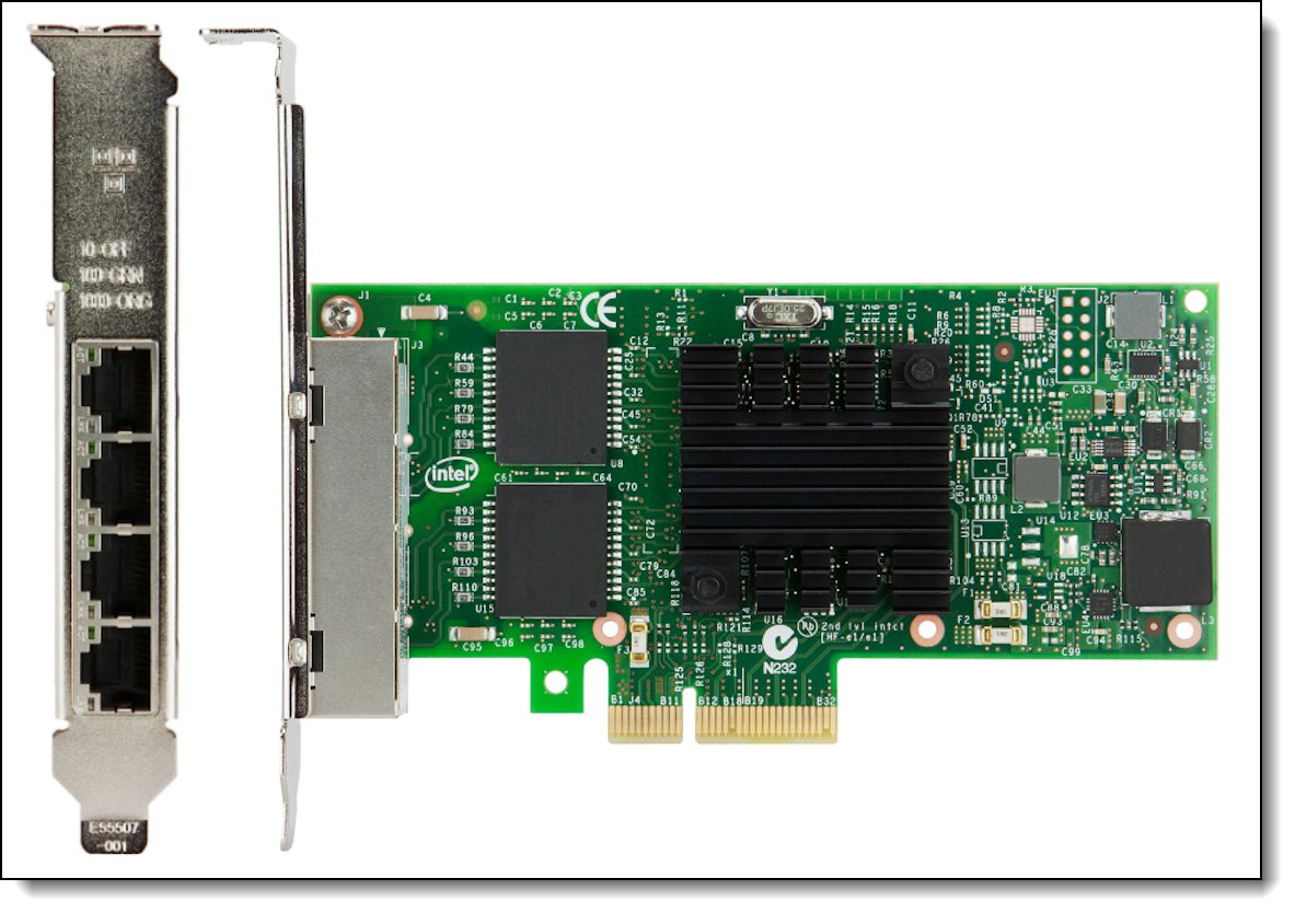 ThinkSystem Intel I350-T4 PCIe 1Gb 4-Port RJ45 Ethernet Adapter