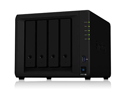 Synology Network Attached Storage DS918+ 4 bay DiskStation 1.5GHz 4GB Retail