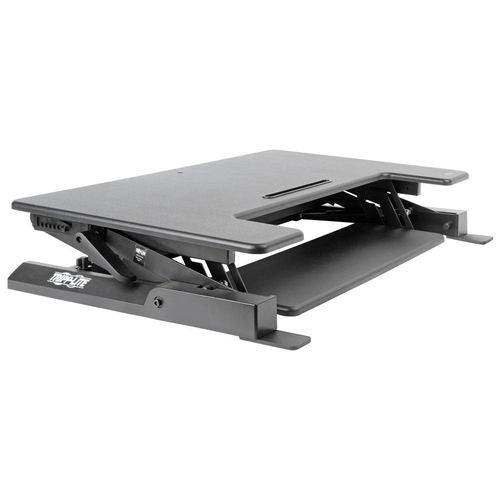 Workstation - Convenient handles for smooth height adjustment. Monitor platform