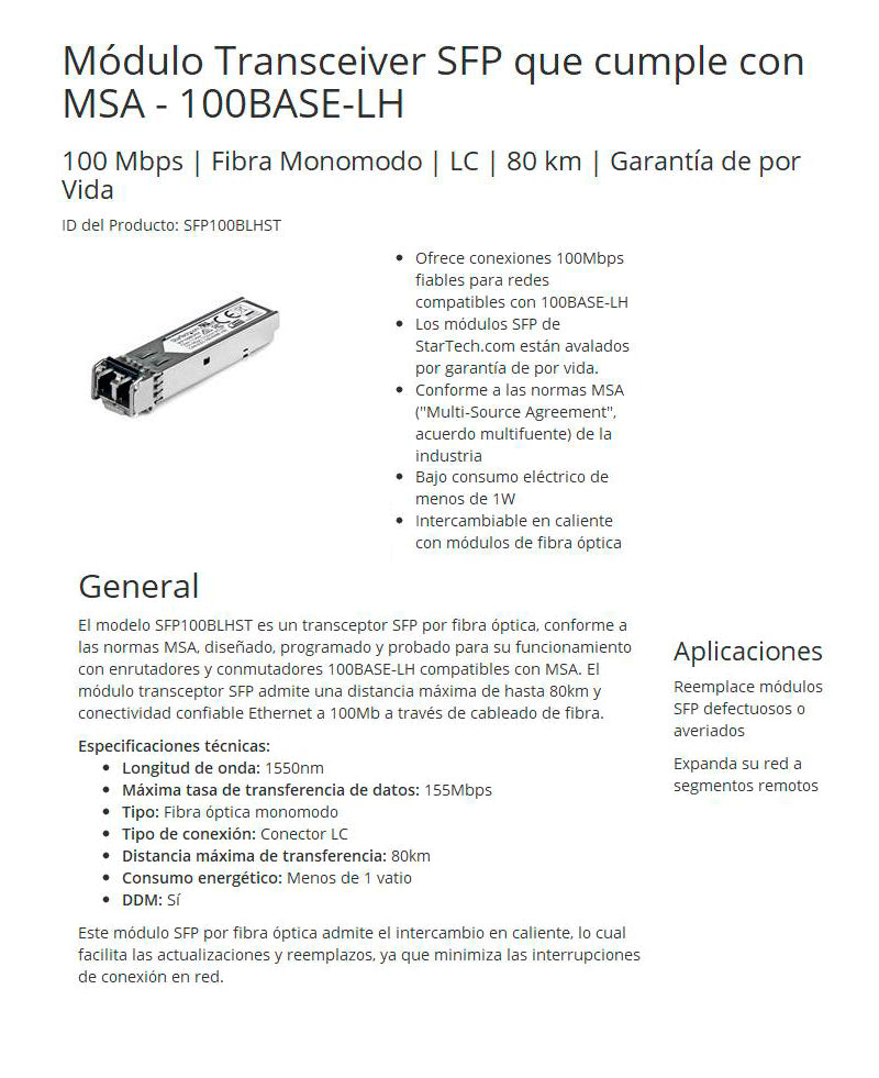 Adds consistently reliable 100 Mbps fiber connections - Lifetime Warranty on all