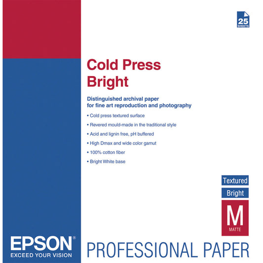 PAPER COLD PRESS BRIGHT 13X19 25CT